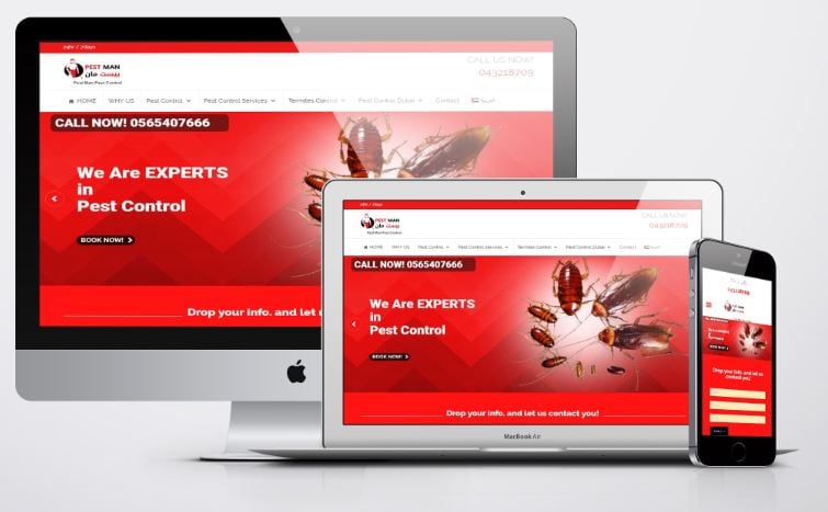 website design pest control company